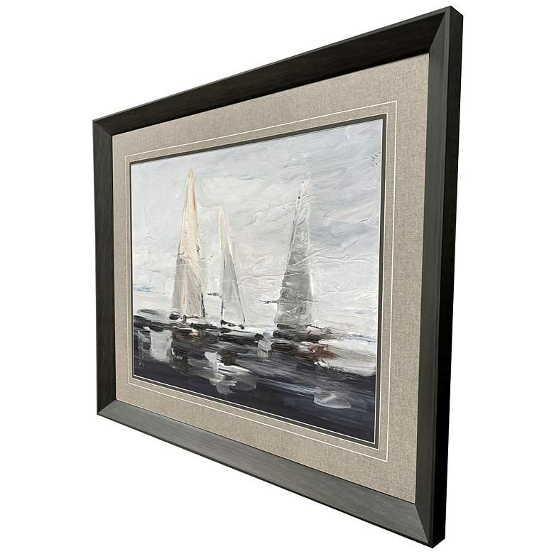 Image 2 Sailing on the Bay I 44"W x 36"H Framed Art more views