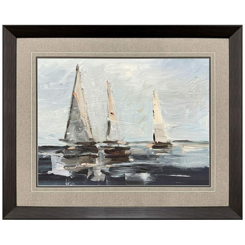 Image 1 Sailing on the Bay II 44"W x 36"H Framed Art