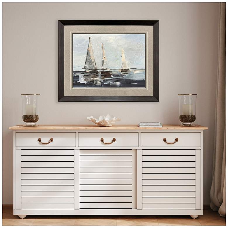Image 4 Sailing on the Bay II 44"W x 36"H Framed Art more views