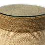 Saint Bart&#39;s 14" Wide Corn Straw Rope and Seagrass Side Table