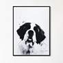 1_Saint Bernard 24"x18" Printed Glass Framed Wall Art