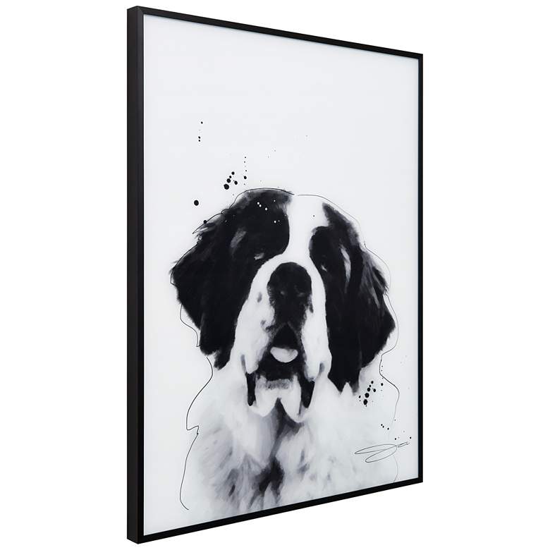 Image 5 Saint Bernard 24"x18" Printed Glass Framed Wall Art more views