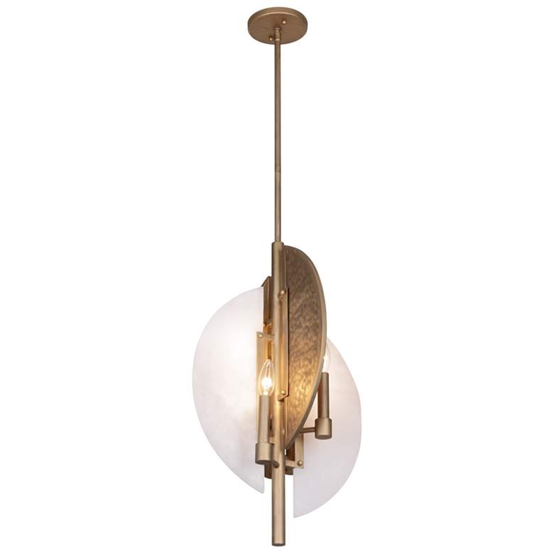Image 2 Saint Martin 14" Wide Ashen Gold 4-Light Pendant