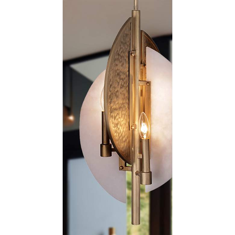 Image 5 Saint Martin 14" Wide Ashen Gold 4-Light Pendant more views