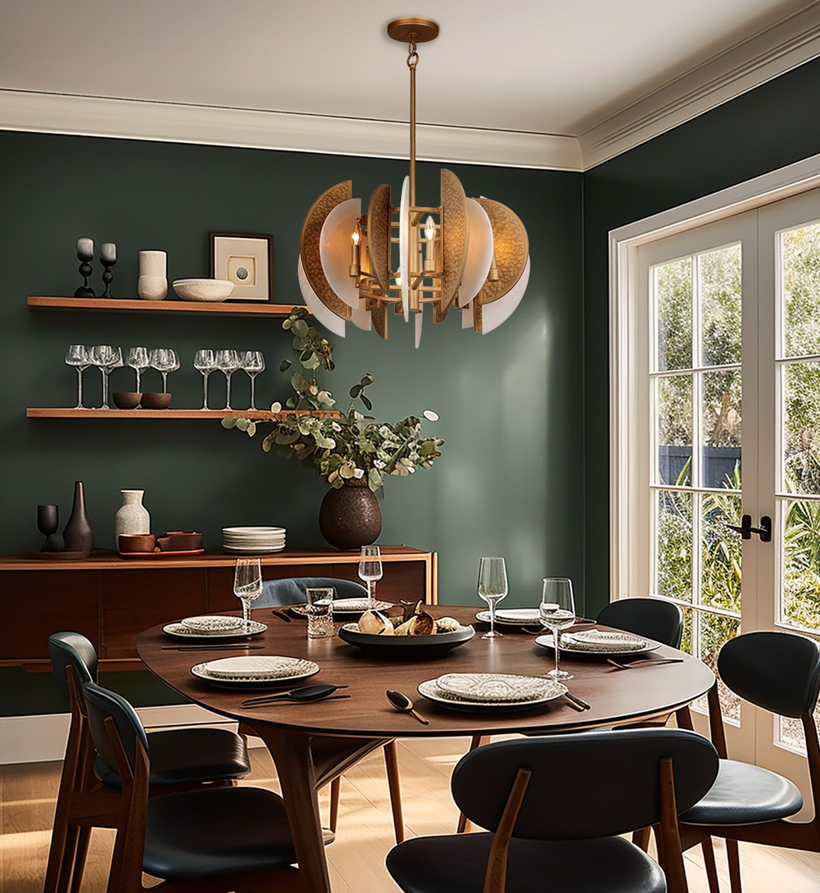 Saint Martin 28" Wide Ashen Gold 8-Light Pendant