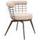 Saku Swivel Dining Chair Beige & Brown