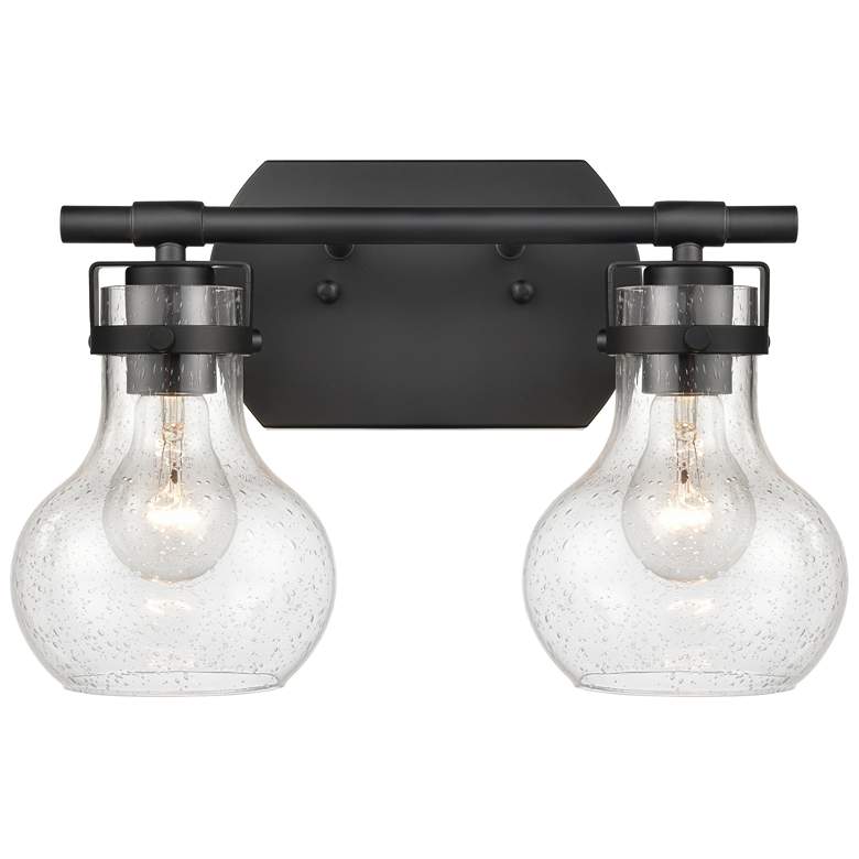 Image 1 Salamanca 15.5" Wide 2-Light Vanity Light - Matte Black