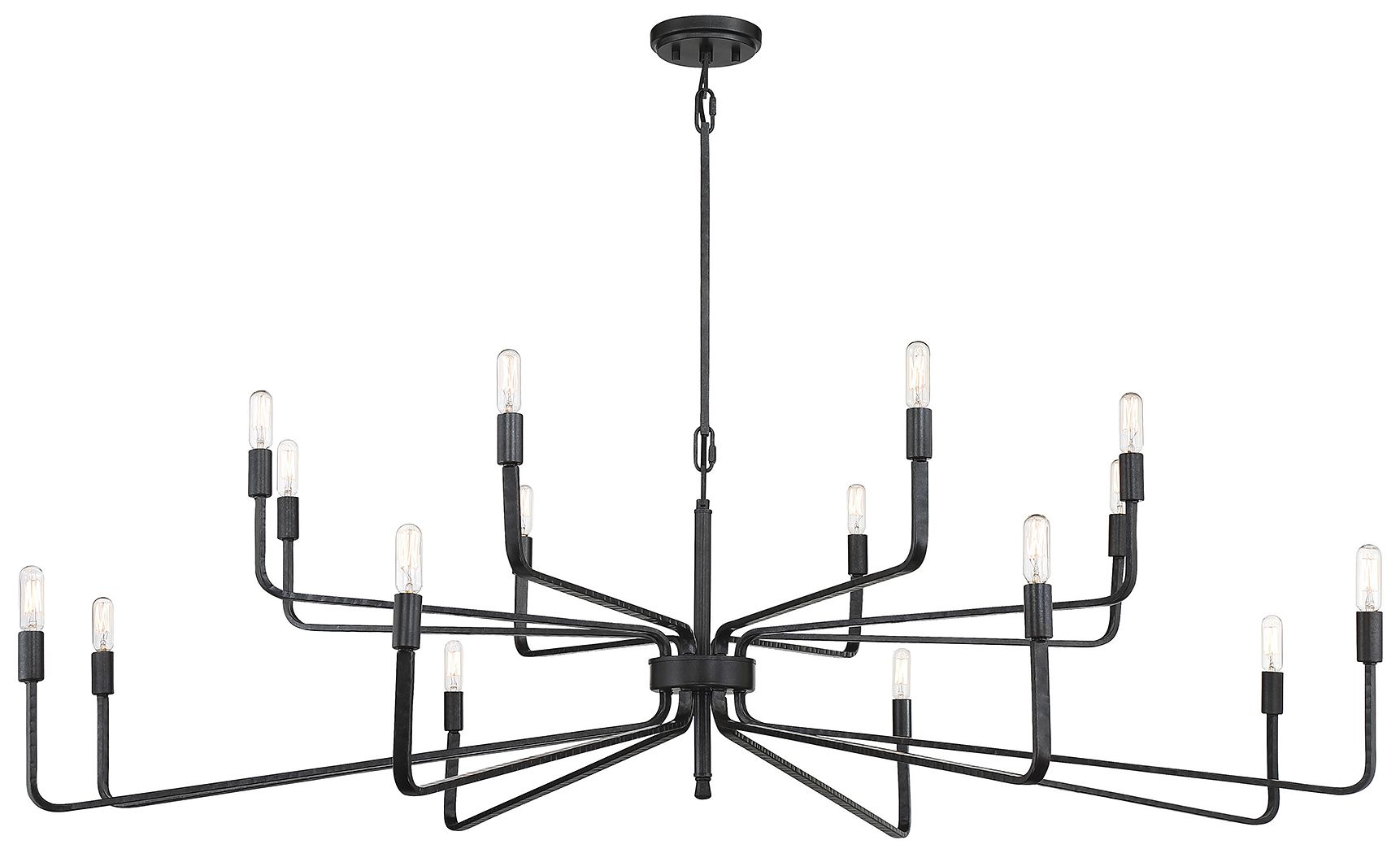 Image 3 Salem 16-Light Chandelier in Forged Iron more views