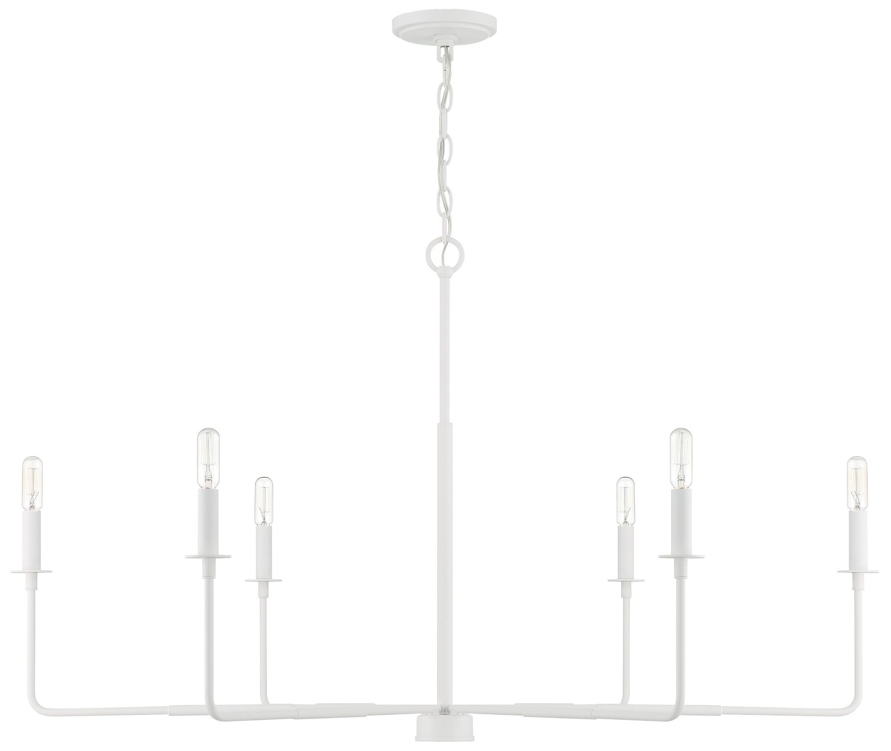 Image 2 Salerno 6-Light Chandelier in Bisque White more views