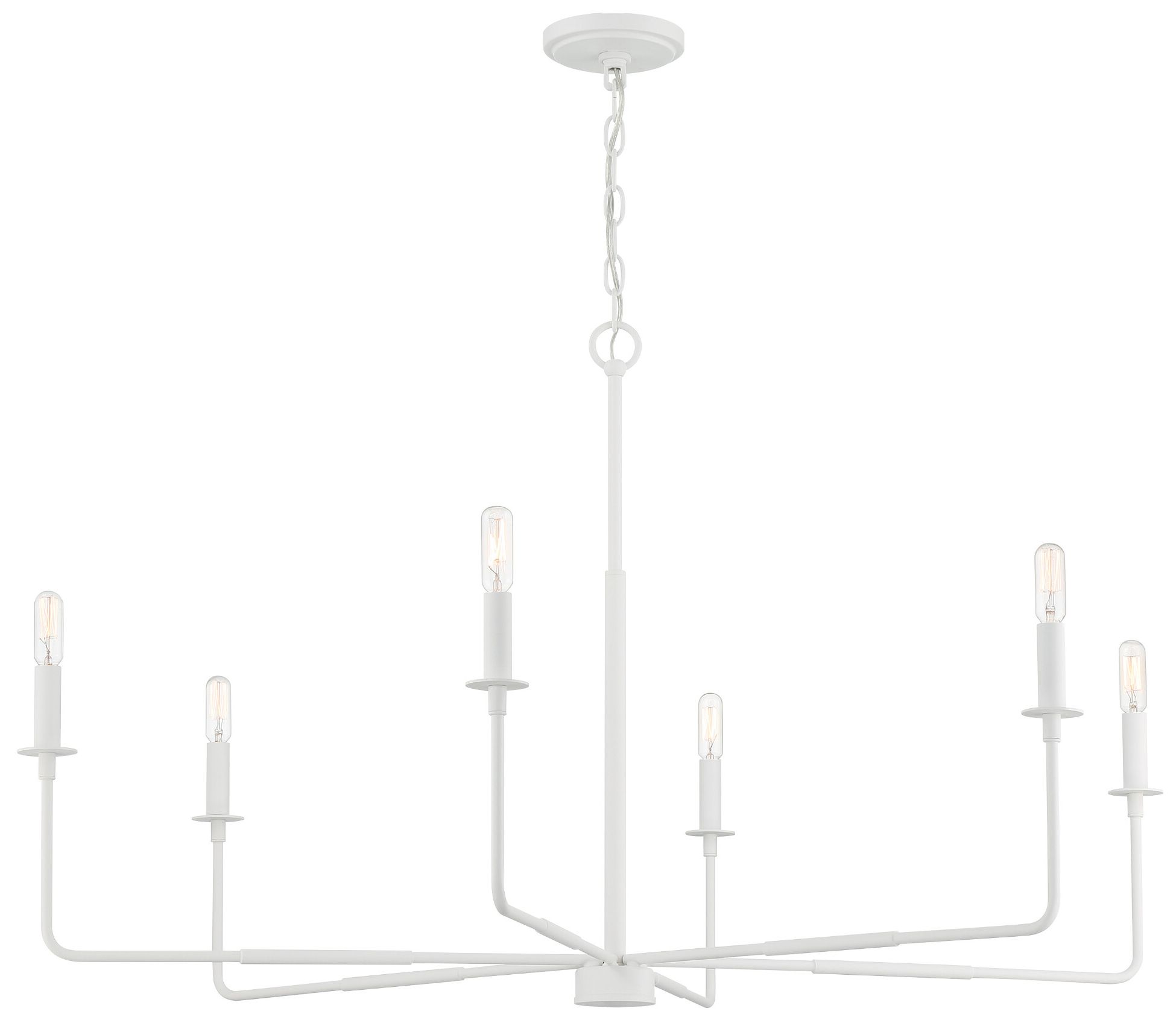 Image 5 Salerno 6-Light Chandelier in Bisque White more views