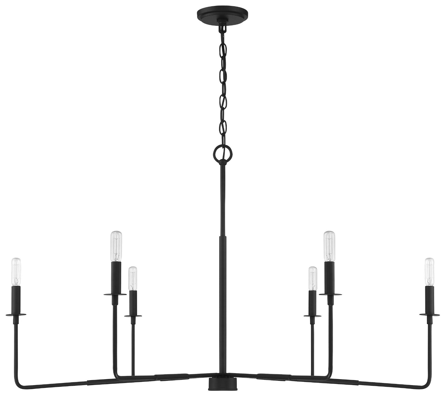 Image 3 Salerno 6-Light Chandelier in Matte Black more views