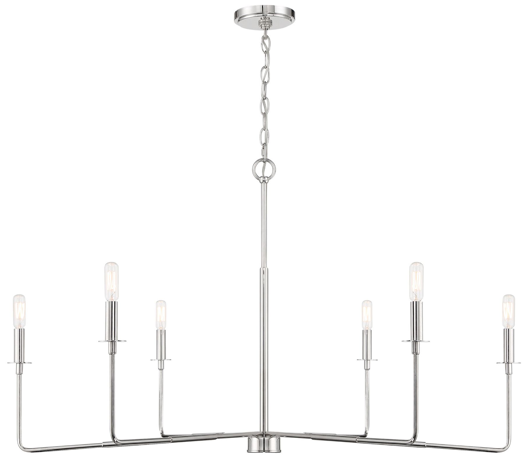 Salerno 6-Light Chandelier in Polished Nickel
