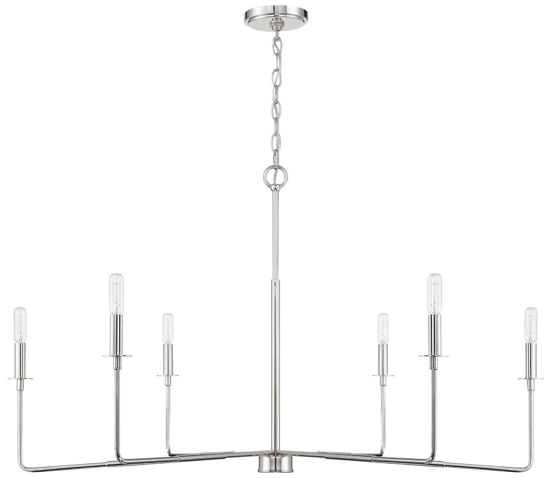 Image 2 Salerno 6-Light Chandelier in Polished Nickel more views