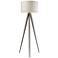 Salford 61" High Satin Nickel Tripod Floor Lamp