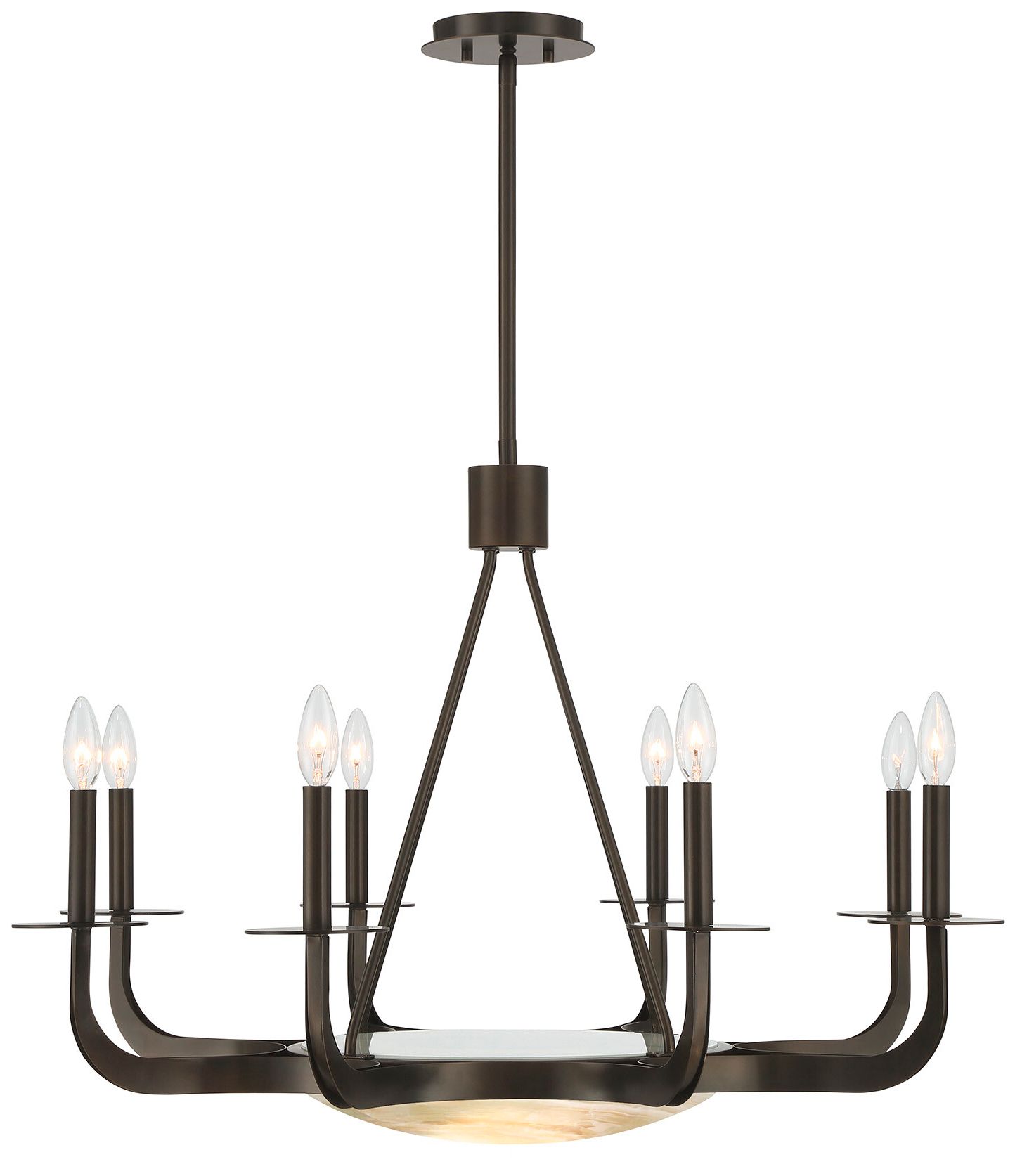 Image 2 Salford 9-Light Chandelier in Mediterranean Bronze by Dann Foley