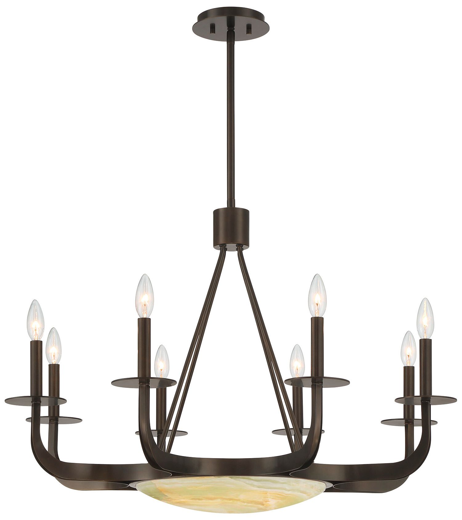 Image 6 Salford 9-Light Chandelier in Mediterranean Bronze by Dann Foley more views