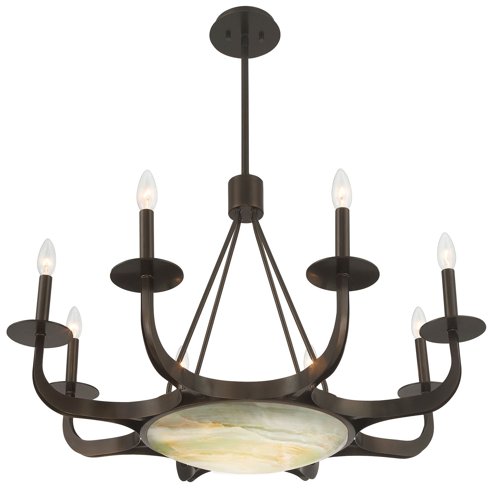 Image 7 Salford 9-Light Chandelier in Mediterranean Bronze by Dann Foley more views