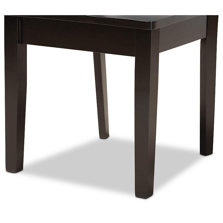 Image 6 Salida Dark Brown Wood 5-Piece Dining Table and Chair Set more views