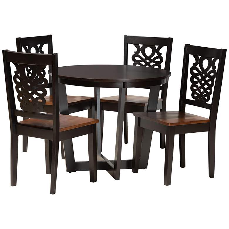 Image 1 Salida Two-Tone Brown 5-Piece Dining Table and Chair Set