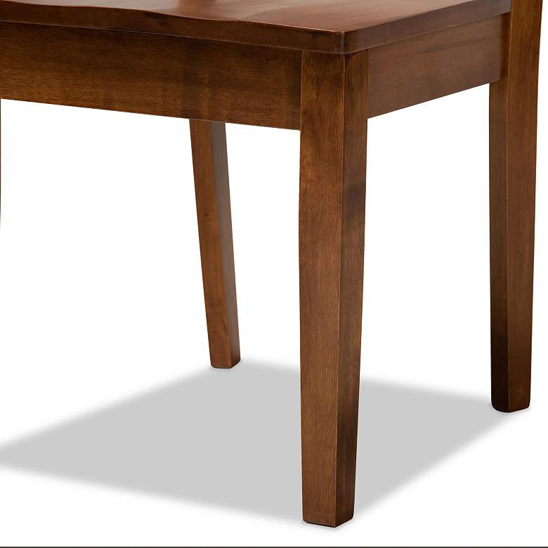 Image 5 Salida Walnut Brown Wood 5-Piece Dining Table and Chair Set more views