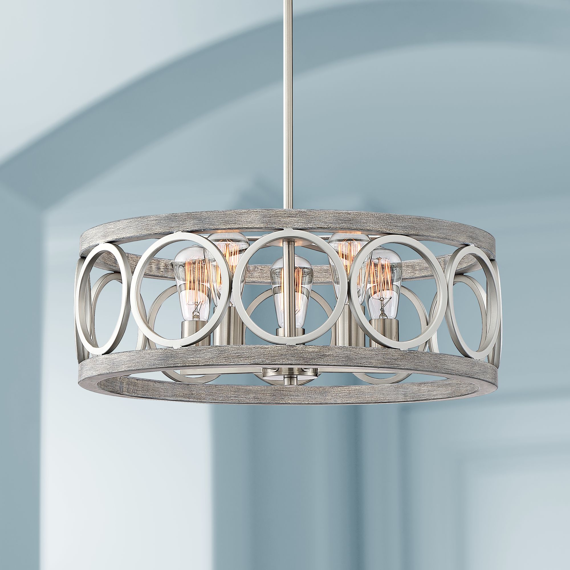 brushed nickel led chandelier