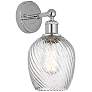 1_Salina 11 3/4" High Polished Chrome Clear Glass Wall Sconce