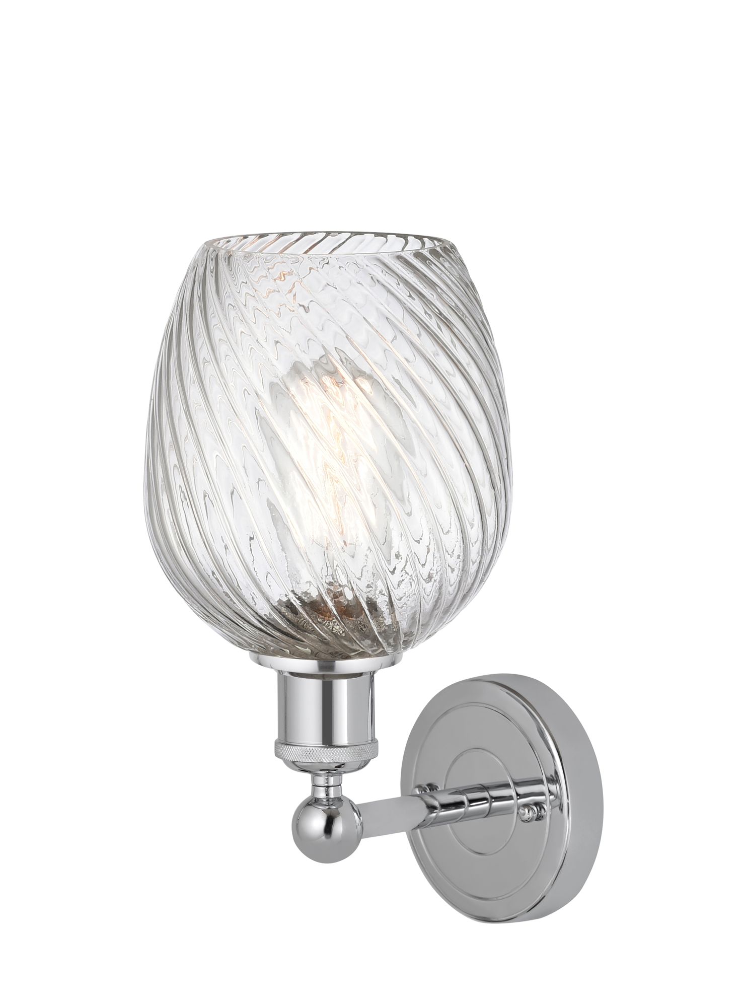 Image 2 Salina 11 3/4" High Polished Chrome Clear Glass Wall Sconce more views