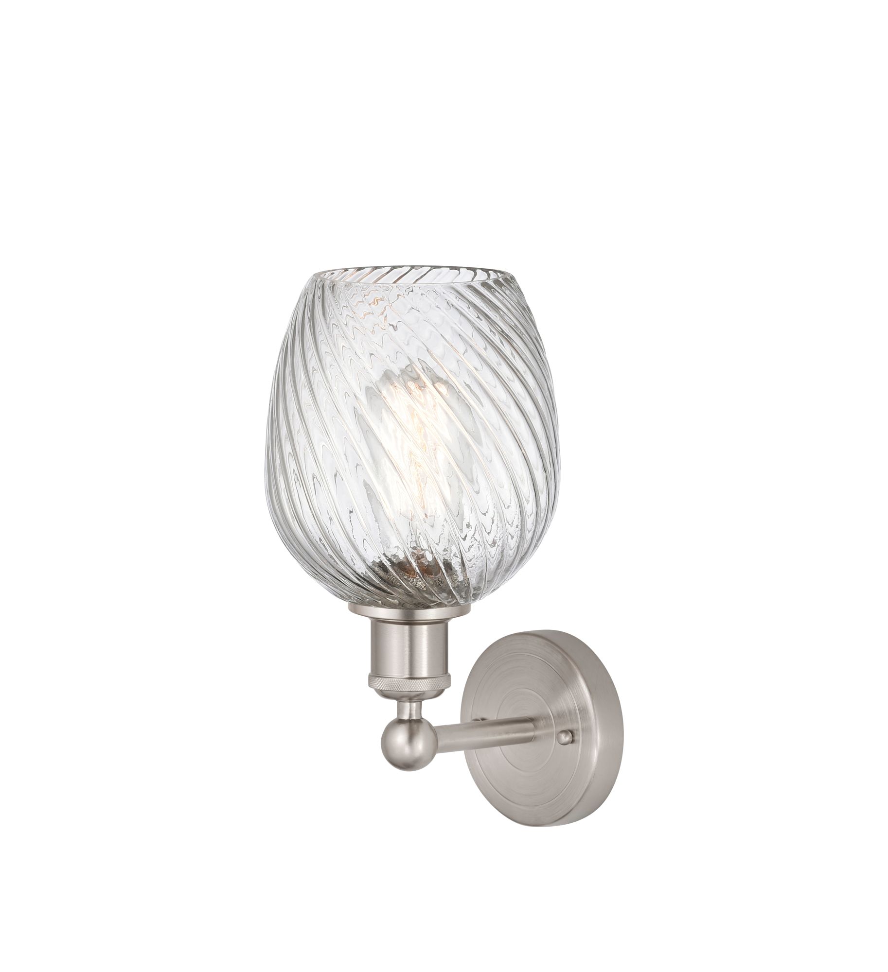 Image 2 Salina 11 3/4"H Brushed Nickel Wall Sconce with Clear Glass more views