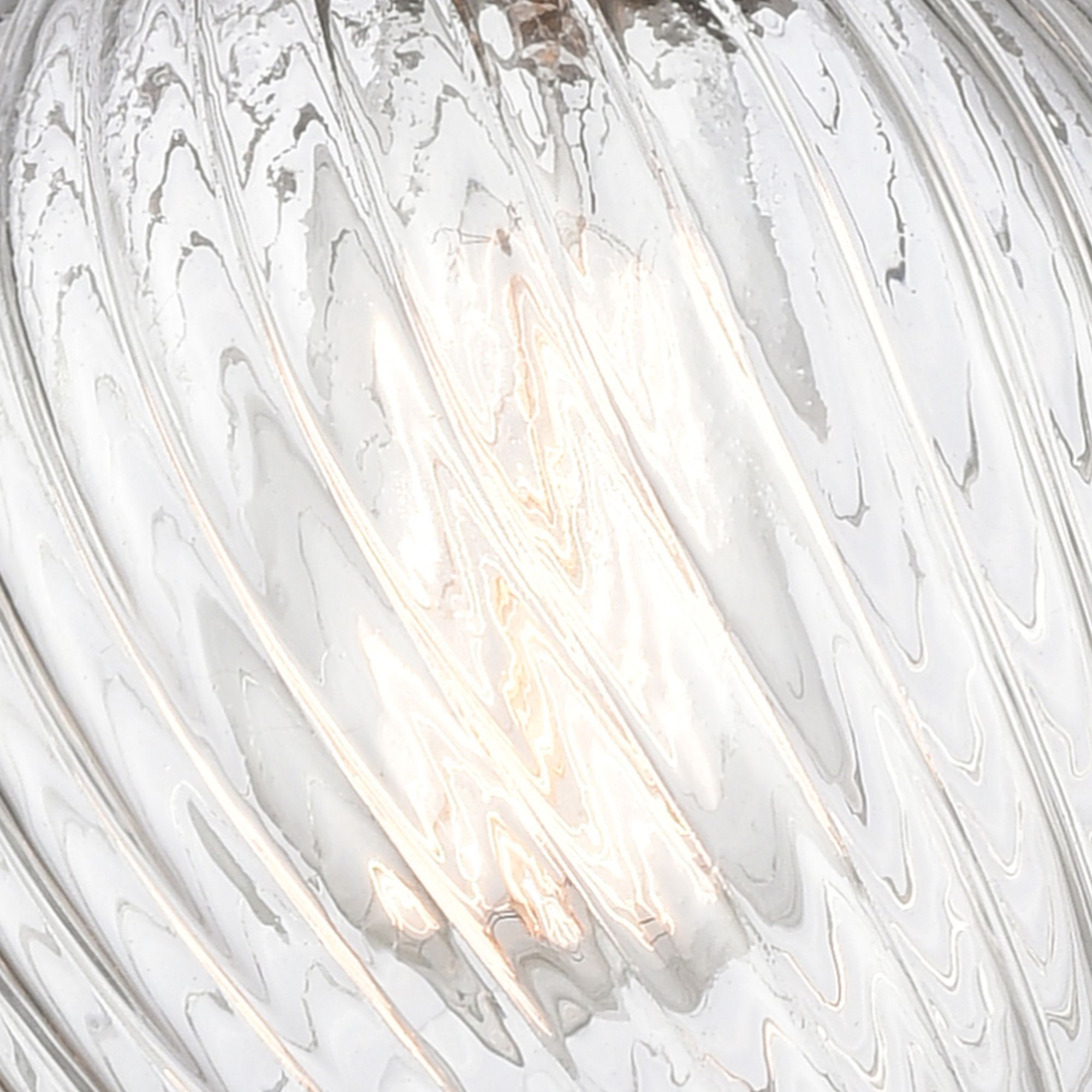 Image 4 Salina 32" 4-Light Brushed Satin Nickel Bath Light w/ Spiral Fluted Sh more views