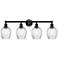 Salina 32" 4-Light Oil Rubbed Bronze Bath Light w/ Spiral Fluted Shade