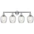 Salina 32" 4-Light Polished Chrome Bath Light w/ Spiral Fluted Shade