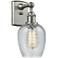Salina 5" LED Sconce - Nickel Finish - Clear Spiral Fluted Shade