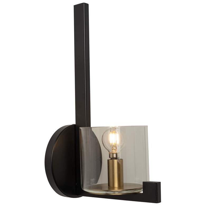 Image 1 Salinas 1-Light Sconce Black and Brass