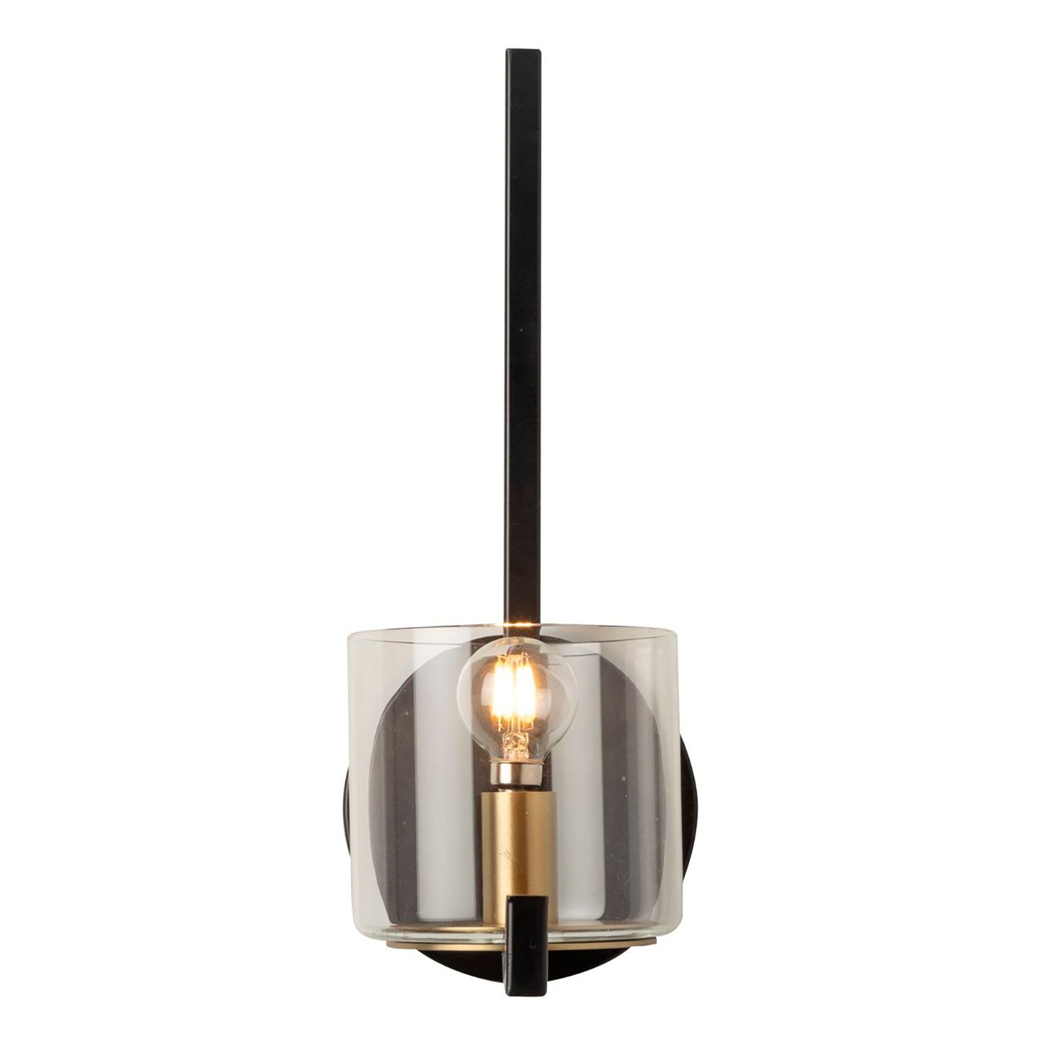 Image 3 Salinas 1-Light Sconce Black and Brass more views