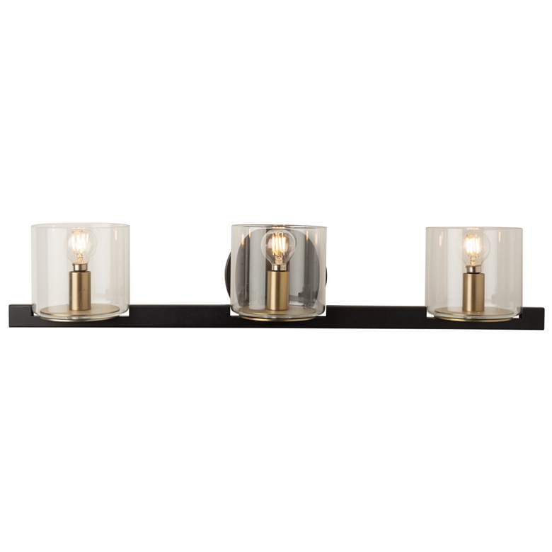 Image 1 Salinas 3-Light Vanity Black & Brass