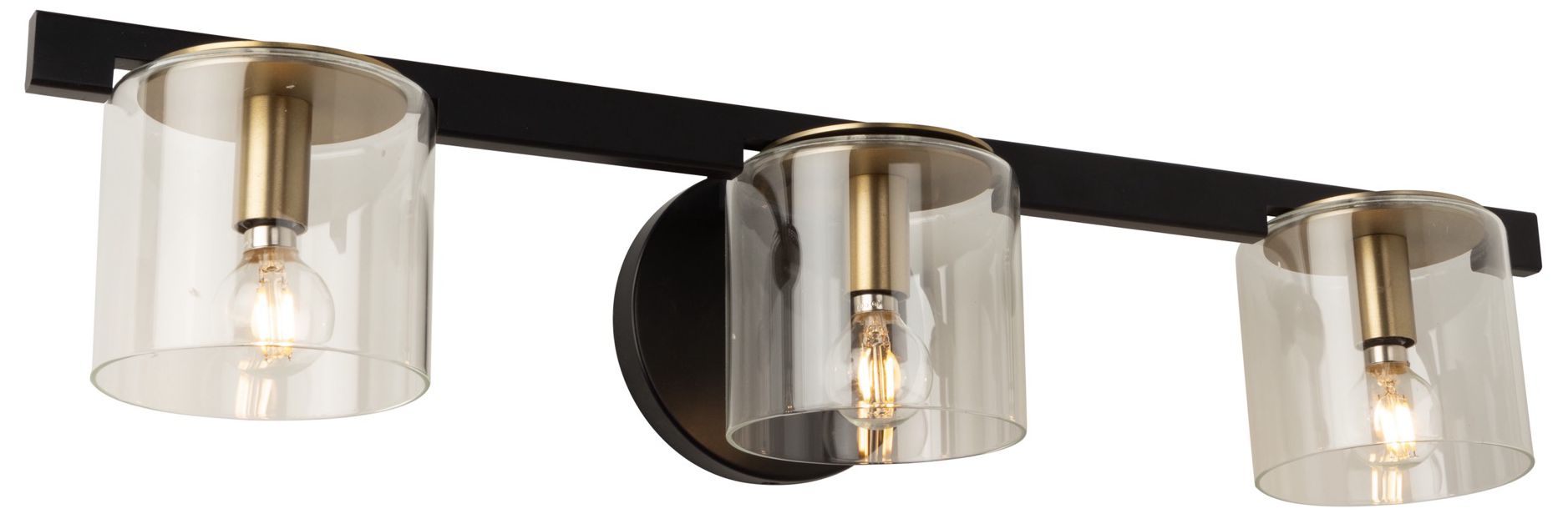 Image 3 Salinas 3-Light Vanity Black & Brass more views