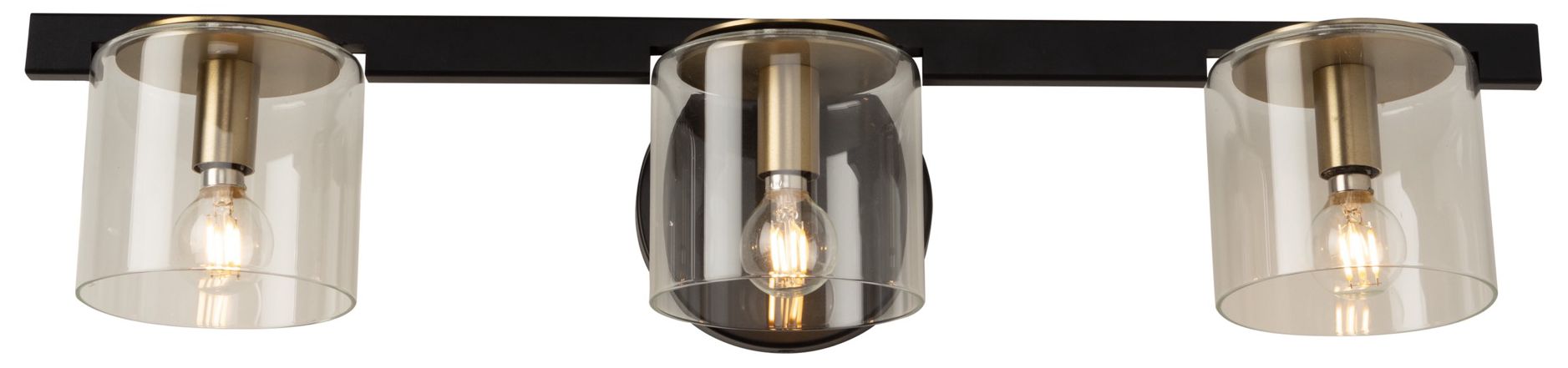 Image 4 Salinas 3-Light Vanity Black & Brass more views