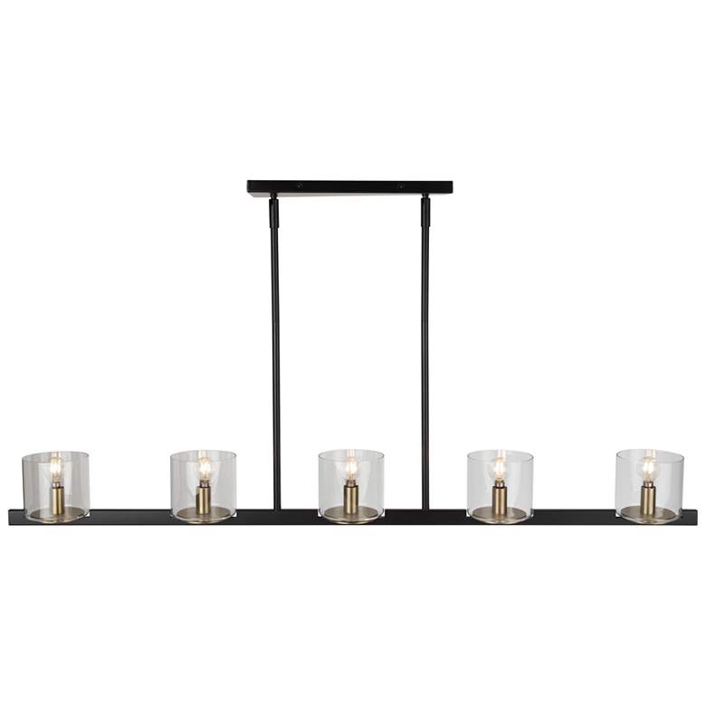 Image 1 Salinas Collection 5-Light Island Light, Black and Brass