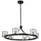 Salinas Collection 6-Light Chandelier, Black and Brass