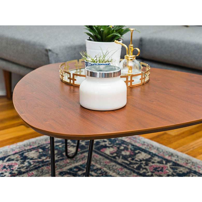 Image 2 Salish 32 inch Wide Walnut Wood Modern Coffee Table more views