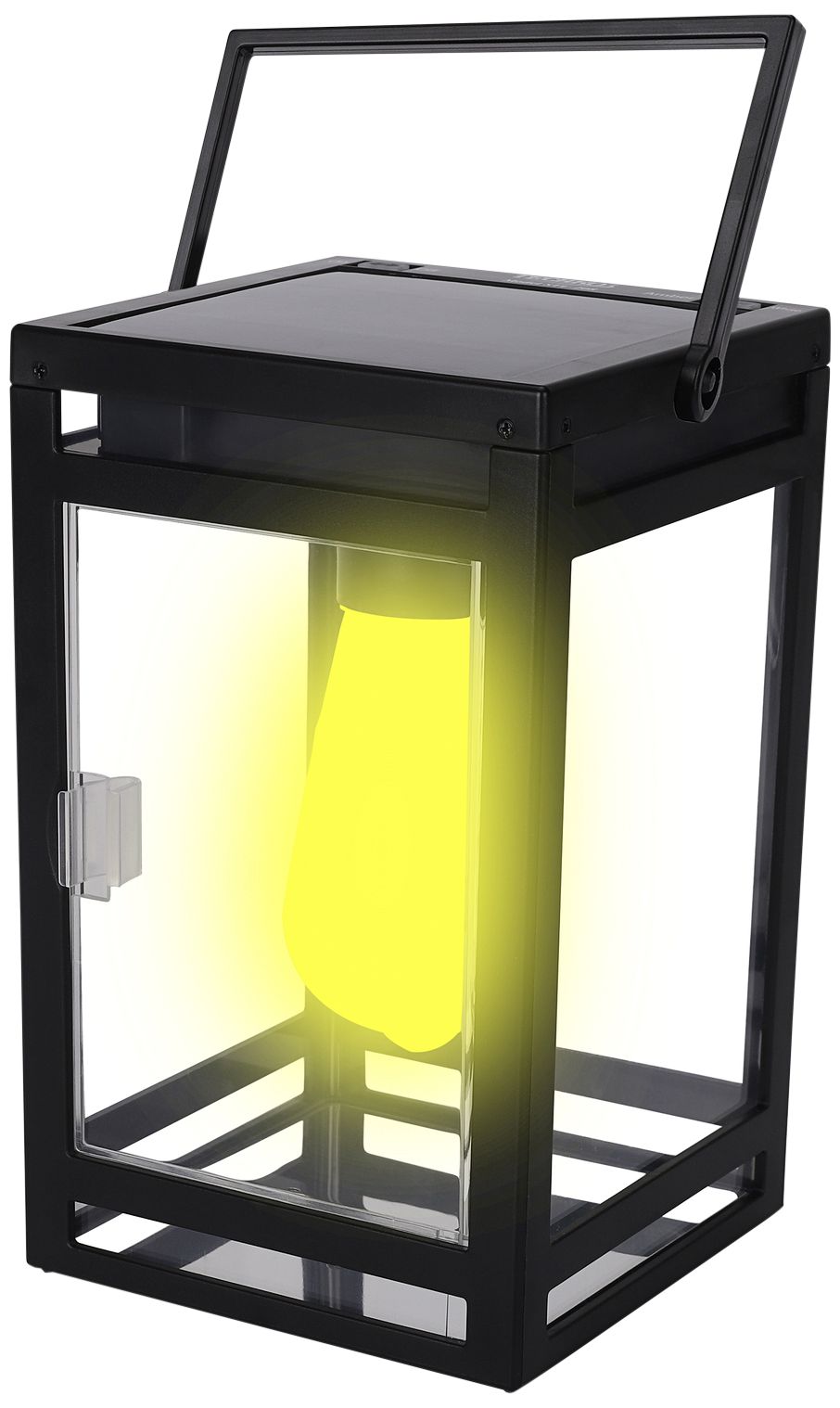 Salish 7 3/4" High Black LED Solar Portable Lantern Light Image 2