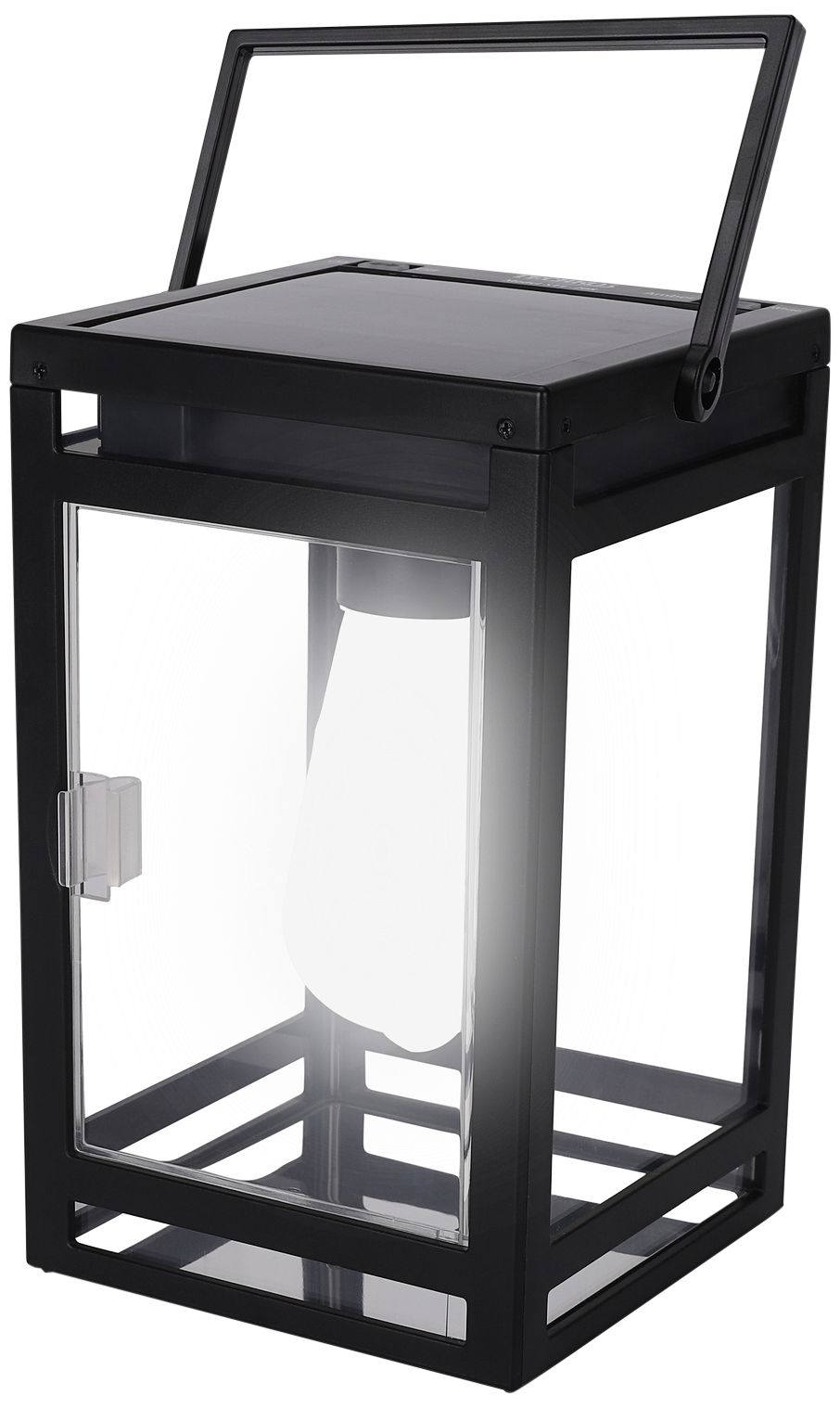 Salish 7 3/4" High Black LED Solar Portable Lantern Light Image 3