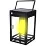 Salish 7 3/4" High Black LED Solar Portable Lantern Light