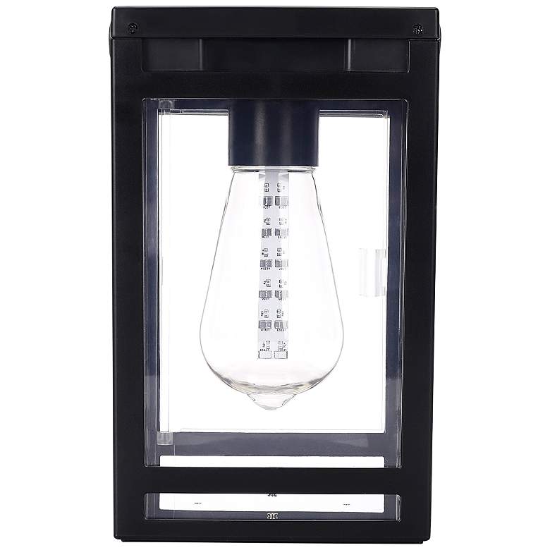 Image 4 Salish 7 3/4" High Black LED Solar Portable Lantern Light more views