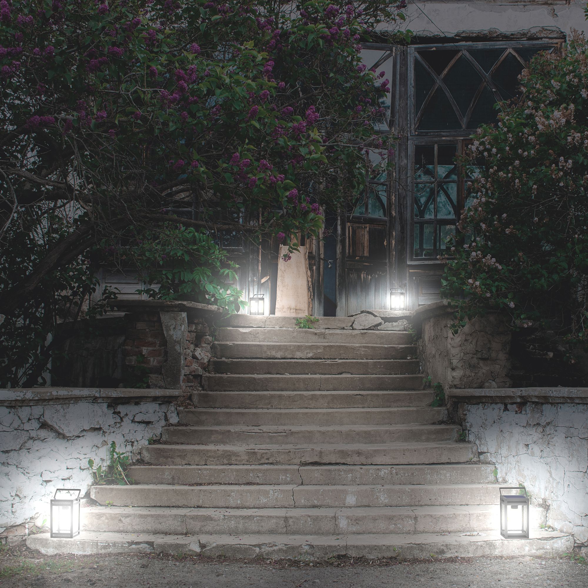 Salish 7 3/4" High Black LED Solar Portable Lantern Light