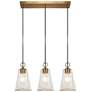 1_Sallingboe 25" Wide Plating Brass 3-Light Linear Pendant