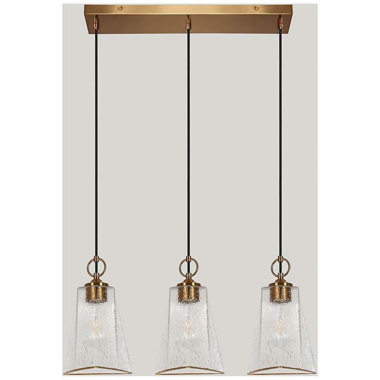Image 3 Sallingboe 25" Wide Plating Brass 3-Light Linear Pendant more views