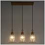 4_Sallingboe 25" Wide Plating Brass 3-Light Linear Pendant more views