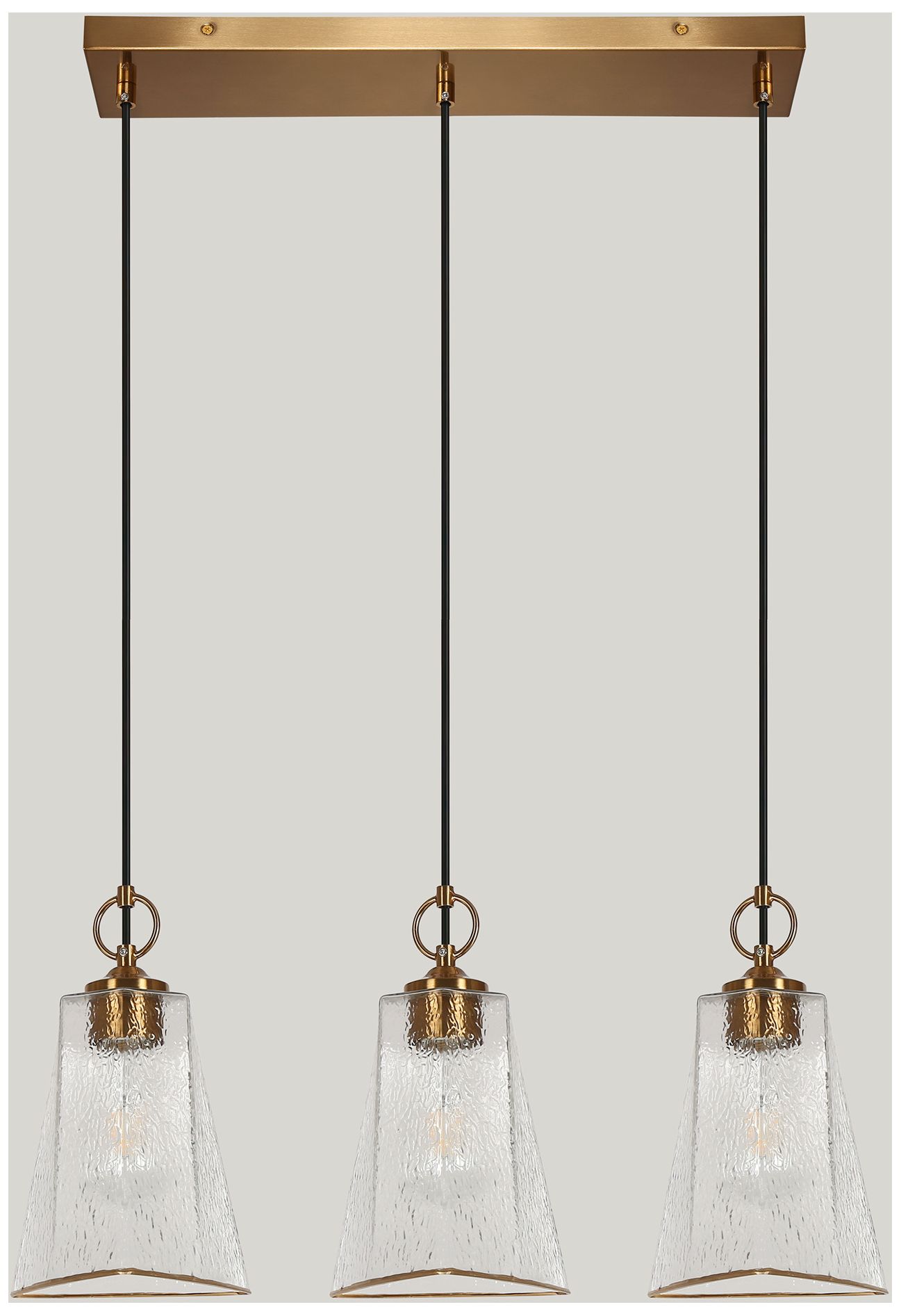 Image 3 Sallingboe 25" Wide Plating Brass 3-Light Linear Pendant - Made to Order more views