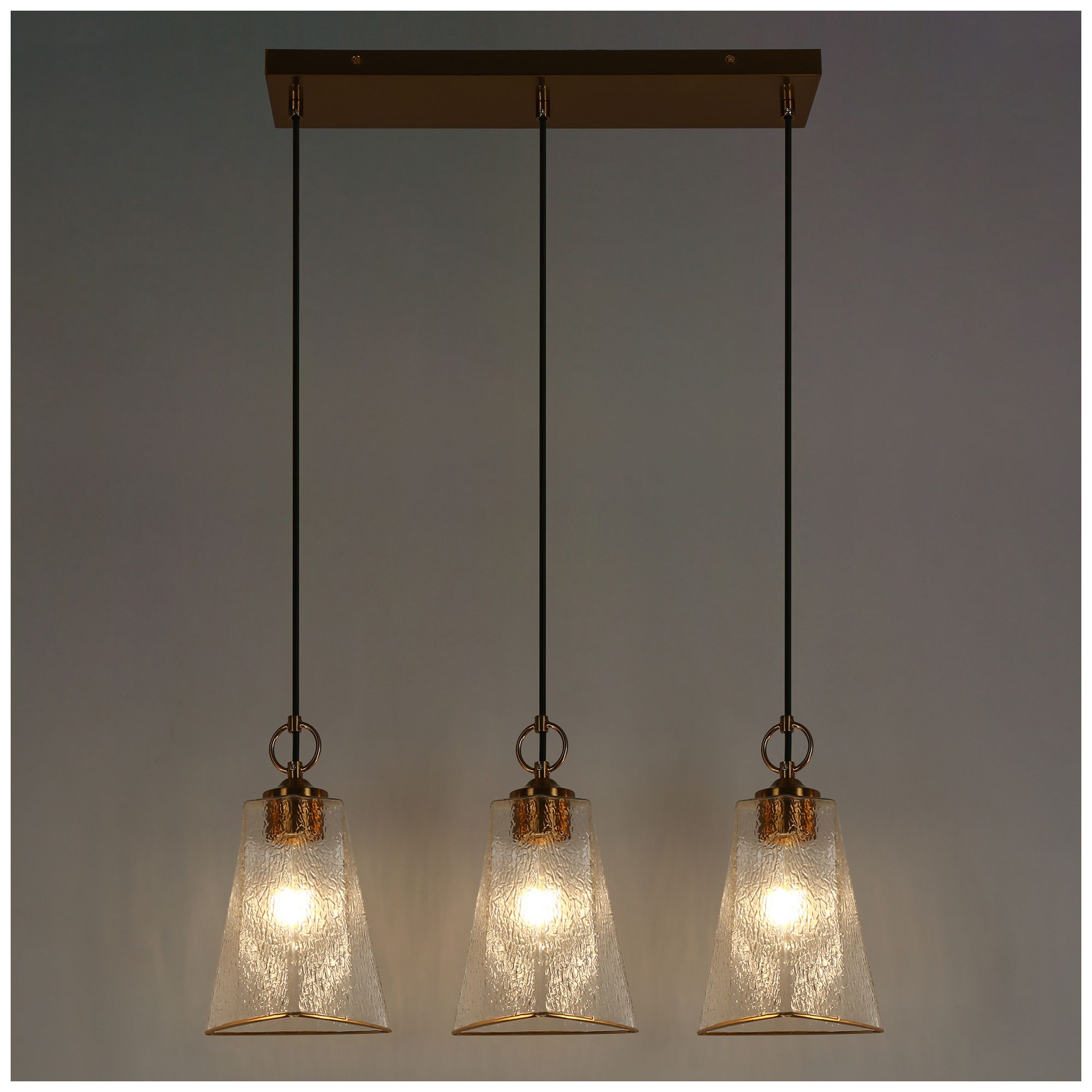 Image 4 Sallingboe 25" Wide Plating Brass 3-Light Linear Pendant - Made to Order more views